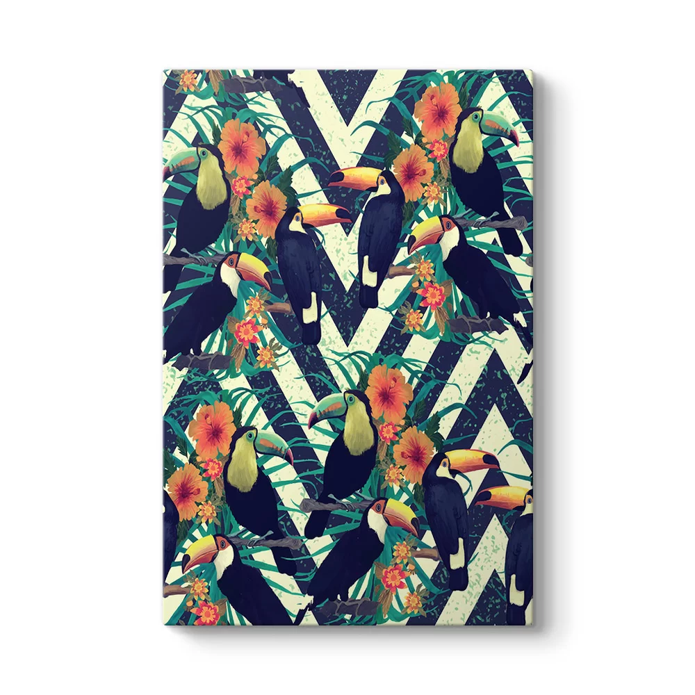 Afrika Papağan Motif Tablosu - Model 2